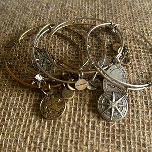 Alex and Ani Lot of 6 Bangle Bracelets. Used-Color variations